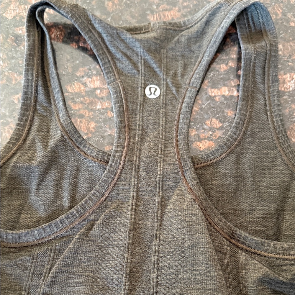 lululemon athletica olive greenTank Top
